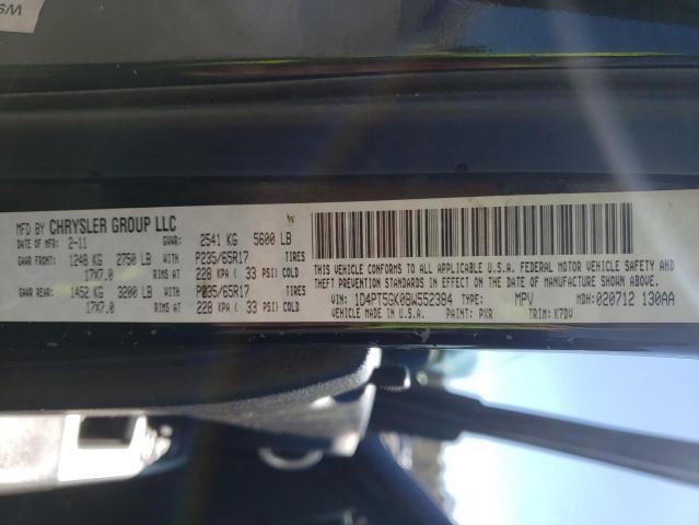 2011 DODGE NITRO SXT 1D4PT5GK0BW552384