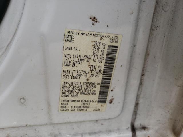 2018 NISSAN NV1500 1N6BF0KM8JN804362
