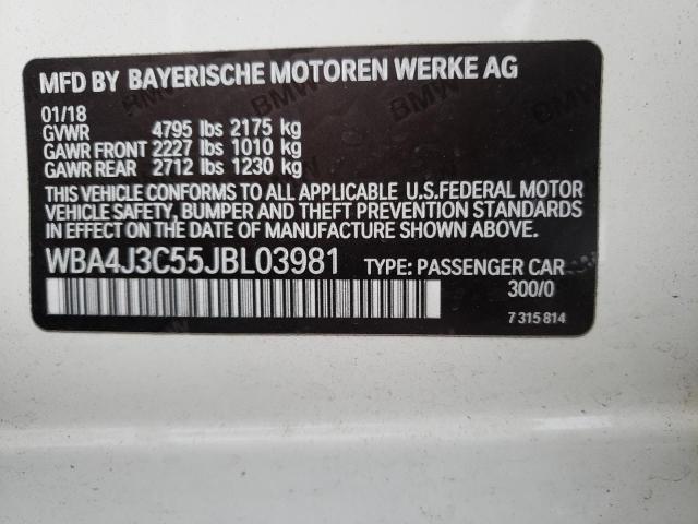 2018 BMW 430XI GRAN WBA4J3C55JBL03981