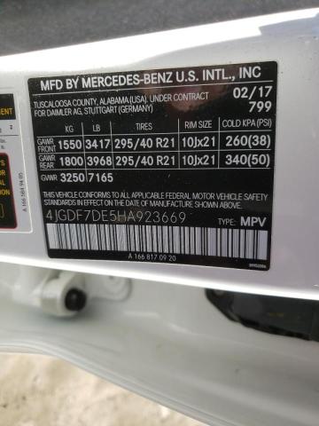 2017 MERCEDES-BENZ GLS 550 4M 4JGDF7DE5HA923669