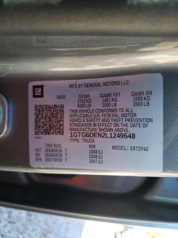 2020 GMC CANYON SLT 1GTG6DEN2L1249648