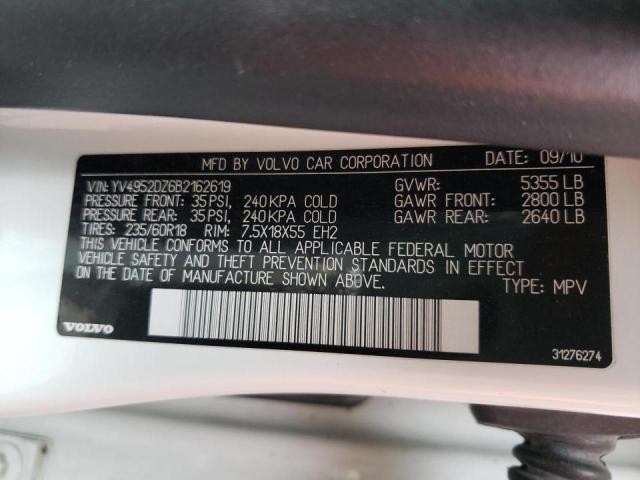 2011 VOLVO XC60 3.2 YV4952DZ6B2162619