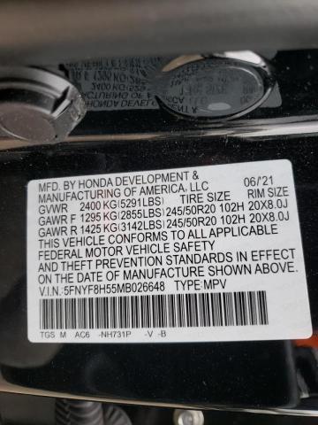 2021 HONDA PASSPORT E 5FNYF8H55MB026648