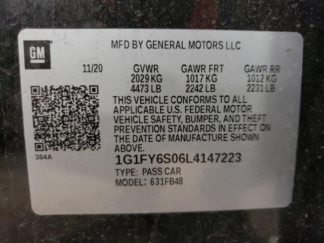 2020 CHEVROLET BOLT EV LT 1G1FY6S06L4147223