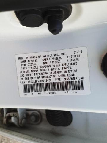 2013 ACURA TL TECH 19UUA9E57DA002420