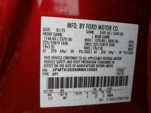 2021 FORD MUSTANG MA 3FMTK3SS6MMA10893