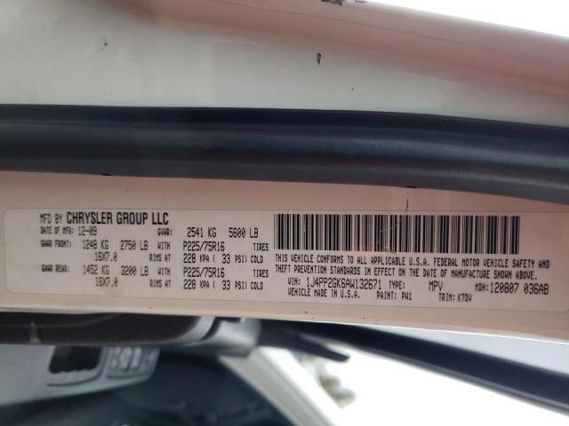 2010 JEEP LIBERTY SP 1J4PP2GK6AW132671