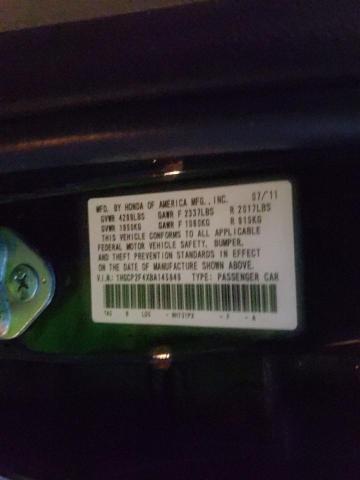 2011 HONDA ACCORD LXP 1HGCP2F4XBA145849