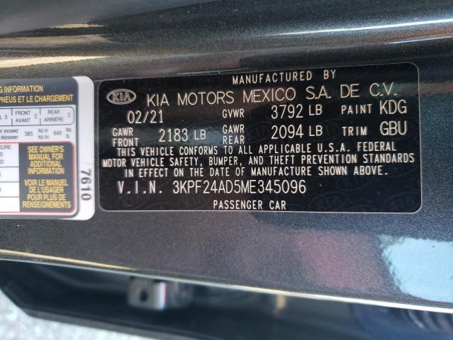2021 KIA FORTE FE 3KPF24AD5ME345096