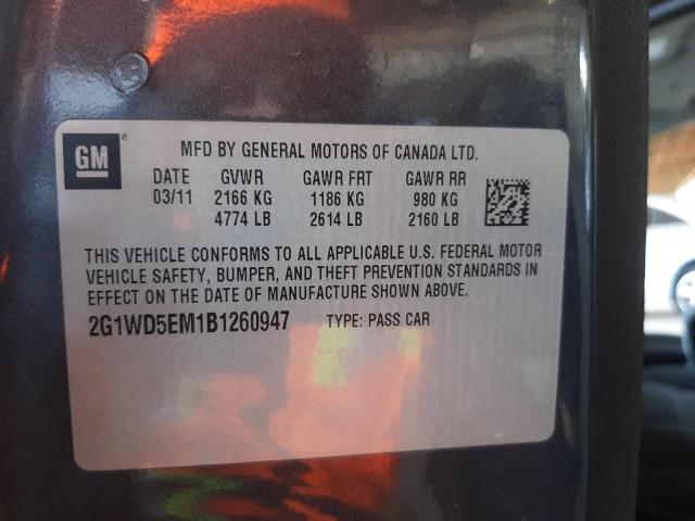 2011 CHEVROLET IMPALA POL 2G1WD5EM1B1260947