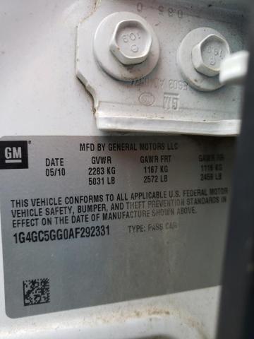 2010 BUICK LACROSSE C 1G4GC5GG0AF292331