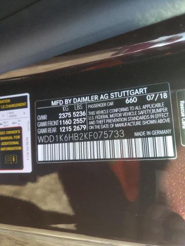 2019 MERCEDES-BENZ E 450 WDD1K6HB2KF075733