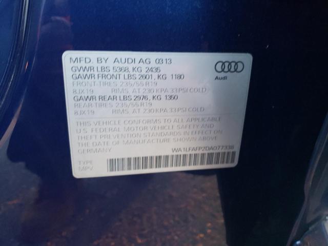 VIN WA1LFAFP2DA077338 2013 Audi Q5, Premium Plus no.10