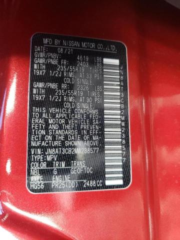 2021 NISSAN ROGUE SL JN8AT3CB2MW238577