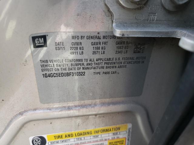 2011 BUICK LACROSSE C 1G4GC5ED0BF310322