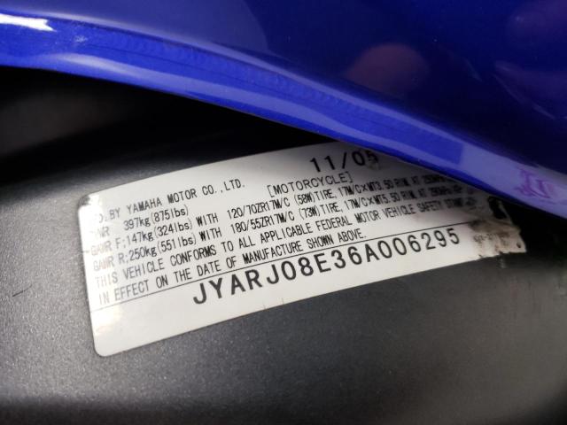 2006 YAMAHA FZ6 S JYARJ08E36A006295