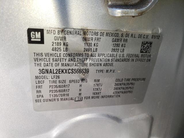 2012 CHEVROLET CAPTIVA SP 3GNAL2EKXCS566639