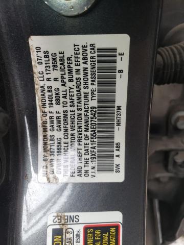 2010 HONDA CIVIC LX 19XFA1F55AE075429