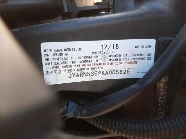 2019 YAMAHA MT09 JYARN53E2KA005626