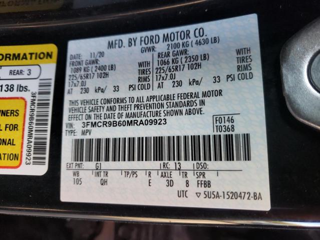 2021 FORD BRONCO SPO 3FMCR9B60MRA09923