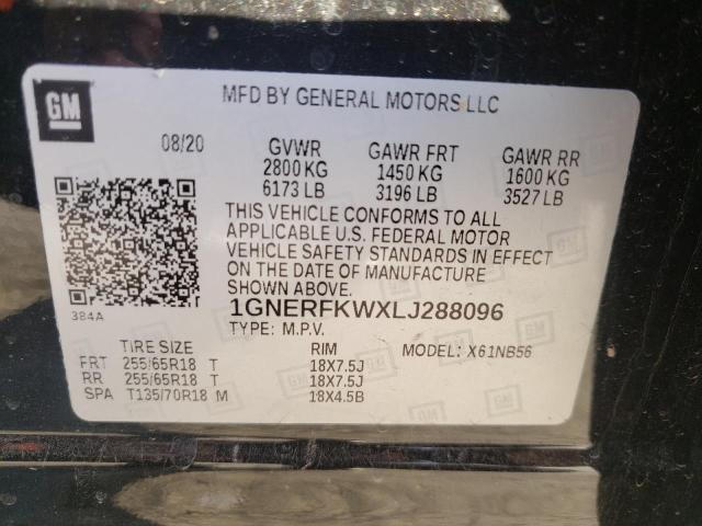 1GNERFKWXLJ288096 Chevrolet Traverse L 2020. Фото: 9