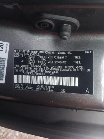 2015 TOYOTA SIENA 5TDYK3DC2FS609289