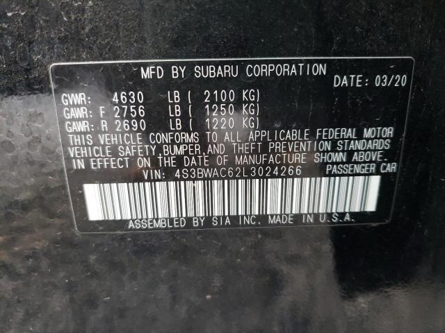 2020 SUBARU LEGACY PRE 4S3BWAC62L3024266