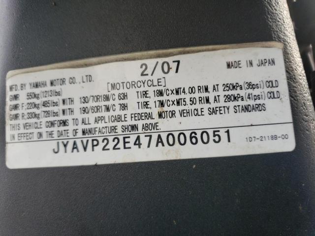 2007 YAMAHA XV1900 CT JYAVP22E47A006051
