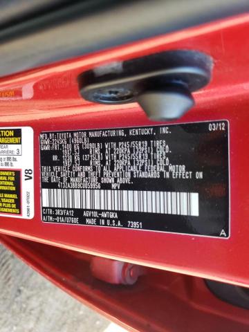 2012 TOYOTA VENZA LE/X 4T3ZA3BB9CU059956