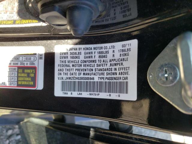 2011 HONDA INSIGHT LX JHMZE2H53BS005946