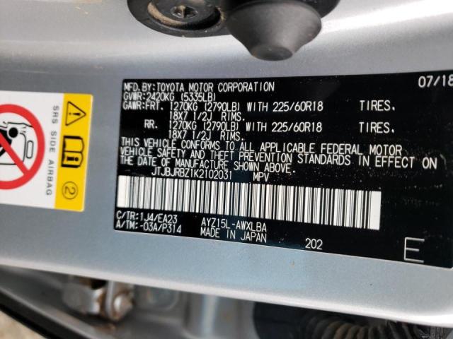 2019 LEXUS NX 300H JTJBJRBZ1K2102031
