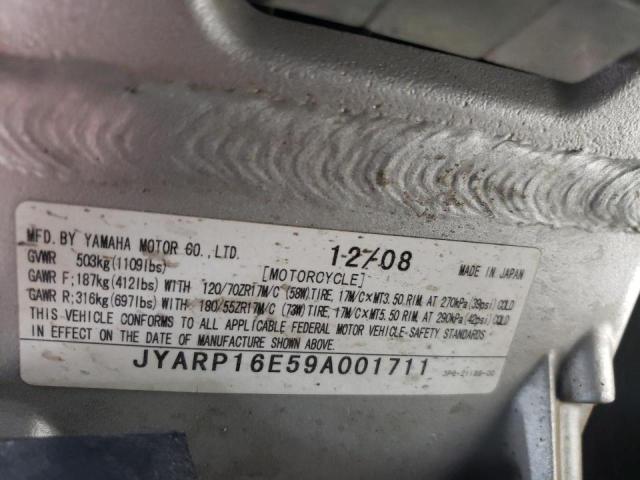 2009 YAMAHA FJR1300 AS JYARP16E59A001711