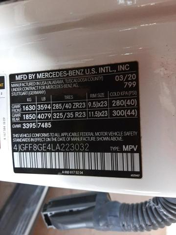 2020 MERCEDES-BENZ GLS 580 4M 4JGFF8GE4LA223032