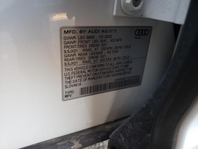 VIN WA1VAAF79JD005814 2018 Audi Q7, Prestige no.10