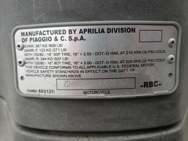 2009 APRILIA SCARABEO 2 ZD4RBC0009J000207
