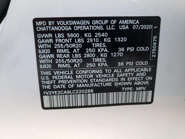 2020 VOLKSWAGEN ATLAS CROS 1V2YE2CA9LC220288