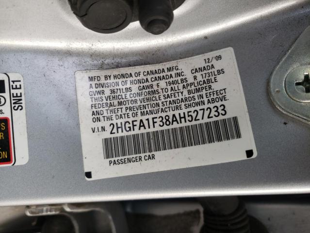 2010 HONDA CIVIC VP 2HGFA1F38AH527233