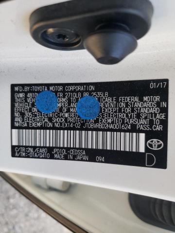 2017 TOYOTA MIRAI JTDBVRBD2HA001624
