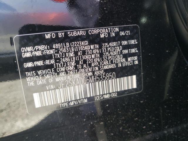 2021 SUBARU FORESTER JF2SKADC5MH535850