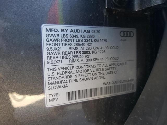 VIN WA1LXAF72LD008482 2020 Audi Q7, Premium Plus no.10