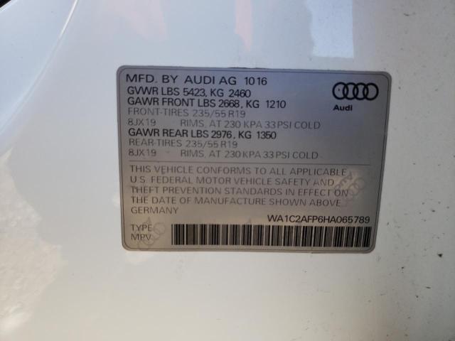 VIN WA1C2AFP6HA065789 2017 Audi Q5, Premium no.10