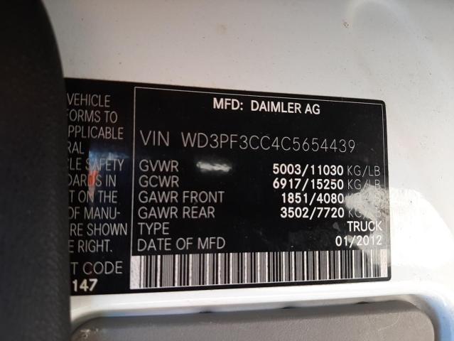 2012 MERCEDES-BENZ SPRINTER 3 WD3PF3CC4C5654439