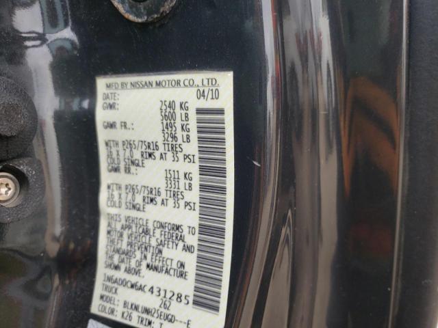 2010 NISSAN FRONTIER K 1N6AD0CW6AC431285