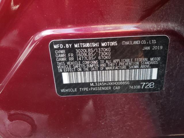 2019 MITSUBISHI MIRAGE LE ML32A5HJXKH008856