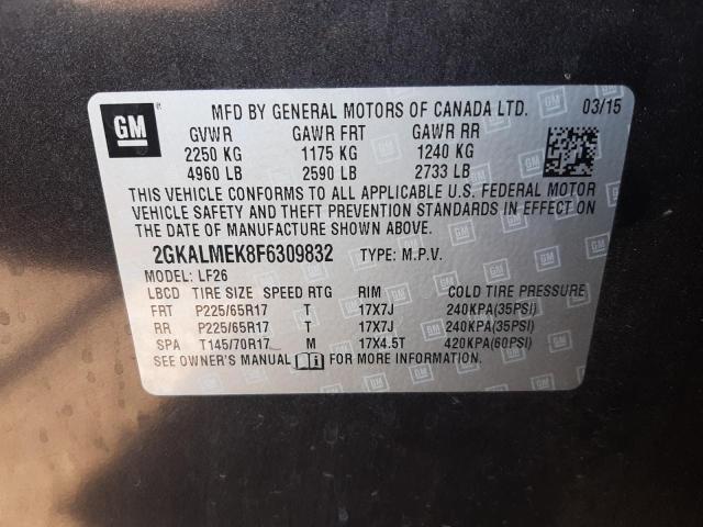2015 GMC TERRAIN 4D 2GKALMEK8F6309832