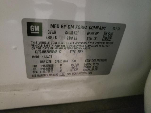 2015 CHEVROLET TRAX LTZ KL7CJNSB8FB066117