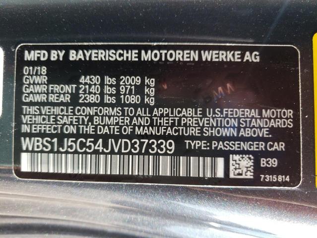 2018 BMW M2 WBS1J5C54JVD37339