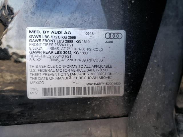 2019 AUDI SQ5 PREMIU WA1B4AFY1K2001630