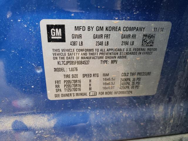 2015 CHEVROLET TRAX 1LS KL7CJPSB5FB084537