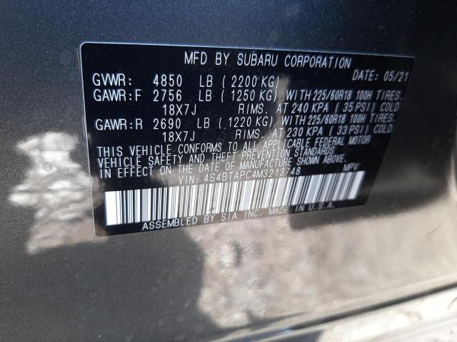 2021 SUBARU OUTBACK TO 4S4BTAPC4M3213748